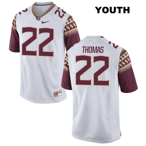 Youth NCAA Nike Florida State Seminoles #22 Adonis Thomas College White Stitched Authentic Football Jersey QWP7669TX